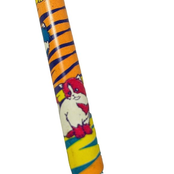 Lisa Frank Zebra Stripe Pencil Cats Kittens Original Colorful UNSHARPENED UNUSED - Picture 4 of 12
